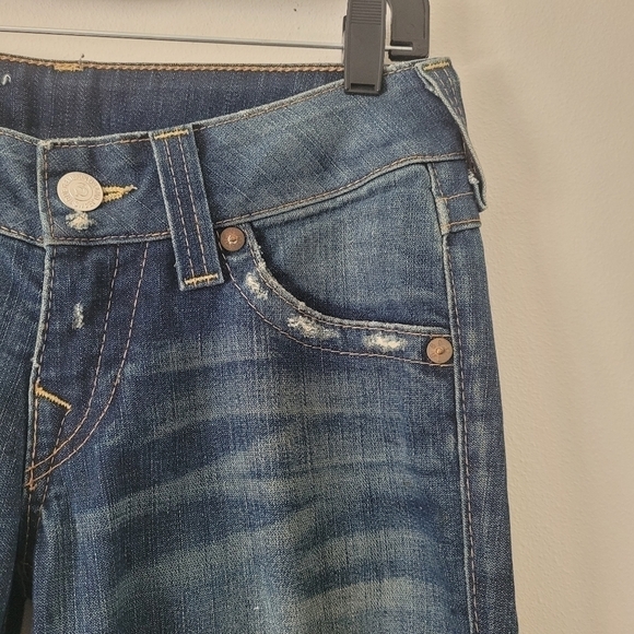 True Religion Low Rise Straight Leg Jeans Size 27 - Picture 5 of 14